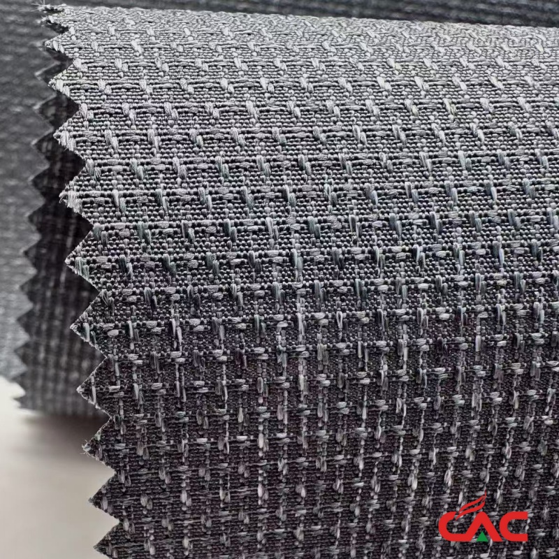 Polyester/Cationic 350D DTY Rib Dobby Oxford Fabric